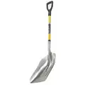 Ability One Scoop Shovel, 14-1/4" Blade Width, 19" Blade Length, 12 Gauge, Aluminum, 29" Handle Length