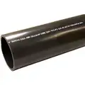 Pipe: ABS, 2 in Nominal Pipe Size, 10 ft Overall Lg, Unthreaded, Schedule 40, Black