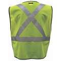 Ml Kishigo High Visibility Vest: ANSI Class 2, X, 2XL/3XL, Lime, Mesh Polyester, Hook-and-Loop
