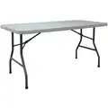 Rectangle Folding Table, 29" Height x 60" Width, White