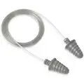 Cone Ear Plugs, 32dB Noise Reduction Rating NRR, Corded, Universal, Silver, PK 120