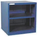 Overhead Cabinet, Open Face Cabinet Doors, 30"W x 27-3/4"D x 31"H, 2 Shelves, Dark Blue