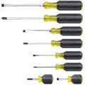 Klein Tools Keystone Slotted/Phillips Screwdriver Set, Acetate with Vinyl Grip, Number of Pieces: 8