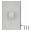 Hubbell Wiring Device-Kellems Weatherproof Wall Plate, Gray, Number of Gangs: 1, Weather Resistant: Yes