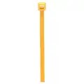 Power First 11.80"L x 0.19"W Standard Indoor, Outdoor Cable Tie, Yellow; Tensile Strength: 50 lb.