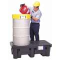 Ultratech 66 gal. Polyethylene Ultra Spill Pallet for 2 Drums; Drain Included: Yes