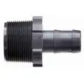 Barbed Hose Fitting: For 1 1/2 in Hose I.D., Hose Barb x MNPT, 2 in x 1 1/2 in Fitting Size