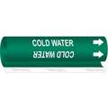 Brady Wrap Around, Plastic Pipe Marker; 5" L x 8" W, Legend: Cold Water