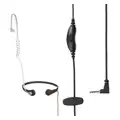 Motorola Throat Microphone: 1 Wires, Black, 28 in Cord Lg