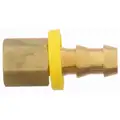 Push-On Hose Fitting, Fitting Material Brass x Brass, Fitting Size 3/8" x 1/4 in