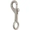 Slide Bolt Spring Snap: Not Load Rated, 3 1/4 in Overall Lg, Nickel Plated