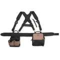 Black, Tool Belt/Rig Combo System, Polyester, 29" to 46" Waist Size, Number of Pockets 28