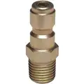 Quick-Connect Plug: 1/4 in (M)NPT, 1/4 in (M) Quick Connect