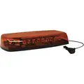 Amber Mini Light Bar, LED Lamp Type, Magnetic Mounting, Number of Heads: 8