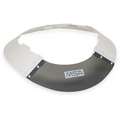Visor, White, For Use With Front Brim Hard Hats