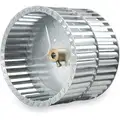 Revcor Blower Wheel: Forward-Curved, 10 3/4 in Dia, 10 1/2 in W, CW Hub End, Steel Wheel, 2 Inlets, Concave