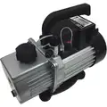 Vacuum Pump, Inlet Port Size 3/8", 1/4" and 1/2" Flare, Displacement 6.0 cfm, 1/2 HP