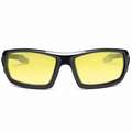 Skullerz By Ergodyne Safety Glasses: Polarized, Traditional Frame, Full-Frame, Black, Unisex