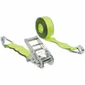 Tie Down Strap, 20 ft.L x 2"W, 1600 lb. Load Limit, Adjustment: Ratchet