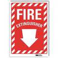 Fire Extinguisher Sign,10x7 In.