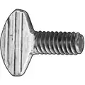 Thumb Screw, Type P: 5/16"-18 Thread Size, Spade, 18-8 Stainless Steel, Plain, 1 in Lg, 5 PK