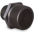 Reducing Nipple: 3 in x 2 in Fitting Pipe Size, Schedule 80, Male NPT x Male NPT, 300 psi, Black