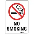 Lyle No Smoking Sign: Reflective Sheeting, Adhesive Sign Mounting, 14 in x 10 in Nominal Sign Size