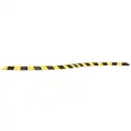 Cable Protector: 1 Channels, 3/8 in Max Cable Dia, 3 in Wd, 3/4 in Ht, 39 1/2 in Lg, Black/Yellow