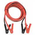 Bayco Booster Cable: Crimped, 1 AWG, Standard Jaw, 25 ft Cable Lg, Black/Red, 800 A Max Current