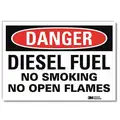 Lyle Danger Sign: Reflective Sheeting, Adhesive Sign Mounting, 7 in x 10 in Nominal Sign Size, Danger