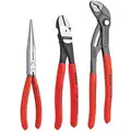 Knipex Steel Plier Sets, ESD Safe: No, Number of Pieces: 3, Dipped Handle, Spring Return: No