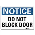 Lyle Vinyl, Notice Sign, 10 in Width, 7 in Height, Double-Sided No, Adhesive Surface