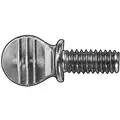 Thumb Screw, Type S: #10-32 Thread Size, Spade, Steel, Zinc Plated, 0.48 in Max Head Ht, 25 PK