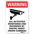 Lyle Recycled Aluminum Video Surveillance Sign with Warning Header, 14" H x 10" W