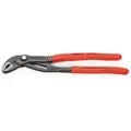 V-Jaw Push Button Tongue and Groove Pliers, Dipped Handle, Max. Jaw Opening: 2", Jaw Width: 1-1/8"