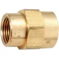 Reducing Coupling: Brass, 1/4 in x 1/8 in Fitting Pipe Size, Female NPT x Female NPT, Coupling