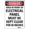 Lyle Danger Sign: Reflective Sheeting, Adhesive Sign Mounting, 14 in x 10 in Nominal Sign Size