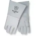 Welding Gloves, Gauntlet Cuff, L, 16-1/2" Glove Length, Elkskin Leather Palm Material