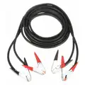 Bayco Booster Cables: Crimped, 2 AWG, Parrot Jaw, 20 ft Cable Lg, Black, 500 A Max Current