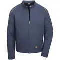 Insulated Jacket, 65% Polyester/35% Cotton, Dark Navy, Zipper Closure Type, XL, Men's