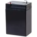 6V DC, Sealed Lead Acid Battery, 4.0 Ah, Faston, 3.98" Height, 1.45 lb Weight, 1.88" Depth