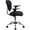 Flash Gray Mesh Task Chair 17" Back Height, Arm Style: Adjustable