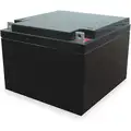 12VDC Sealed Lead Acid Battery, 24Ah, Tab with Bolt Hole, 4.96" Height, 17.70 lb. Weight