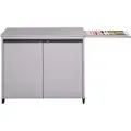 Laminator Cabinet: Gray, Steel, 18 in Overall Dp, 30 1/2 in Overall Ht, 35 1/2 in Overall Wd