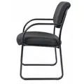 Boss Guest Chair: Black Seat, Molded Foam/Fabric Upholstery, Black Frame, Metal, 275 lb Wt Capacity