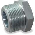 Galvanized Forged Steel Hex Bushing, 3/4" x 1/2" Pipe Size, MNPT x FNPT Connection Type
