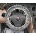 Slip-N-Grip Steering Wheel Cover: Clear, Elastic/Plastic, 35 in x 35 in, 250 Pack Qty, Box