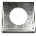 Hubbell Wiring Device-Kellems Galvanized Steel Electrical Box Cover, Box Type: Square, Number of Gangs: 2, 4" Width, 4" Length