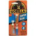 Gorilla Glue 0.21 oz. Tube Super Glue, Begins to Harden: 30 to 60 sec., 1000 to 5000 cPs, Clear