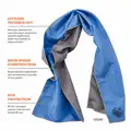 Chill-Its By Ergodyne Evaporative Cooling Towel, Nylon/Polyester, Blue, 40-7/8"L x 9-3/4"W,1 EA